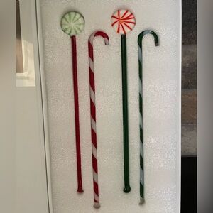 New Anthropologie Glass Swizzle Sticks